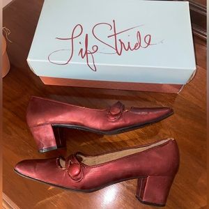 Life Stride red square toe Mary-Jane shoe. Medium Width jeneva-venom fanatizzi
